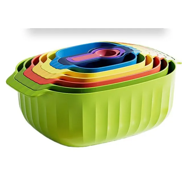 Colander & Drain Basket 9-Piece Set – Sizes: 9-pc set
